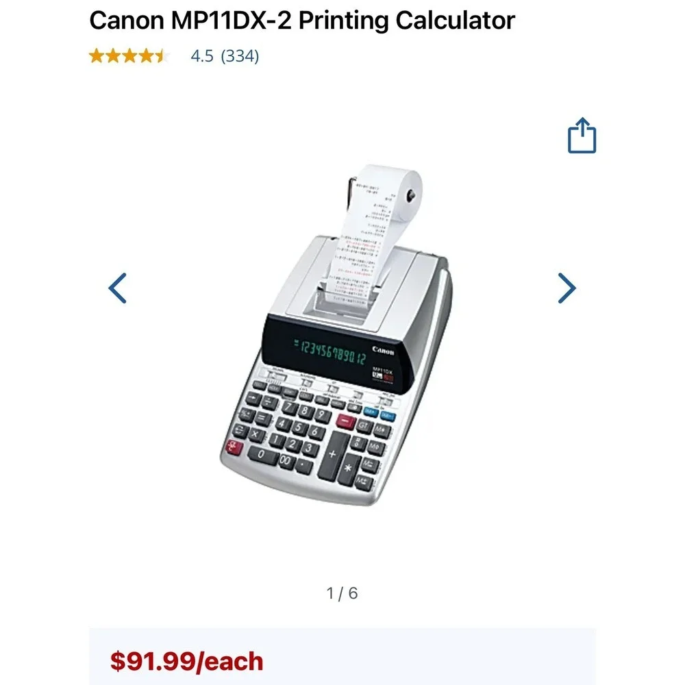 Canon MP11DX Printing Calculator